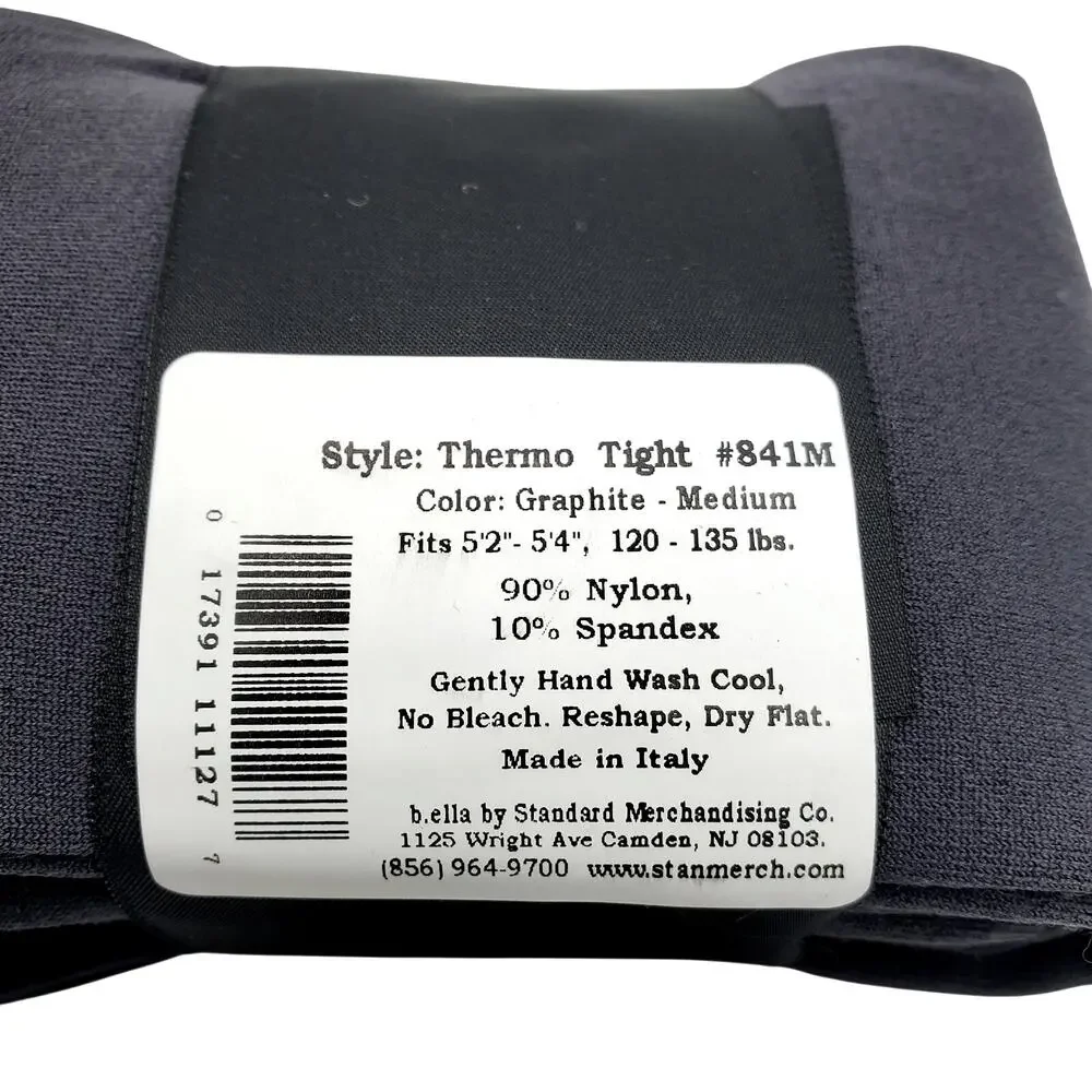 Fleece Lined Tights Graphite MEDIUM B.ella Thermo Gray Italy Winter Warm Cozy‎
